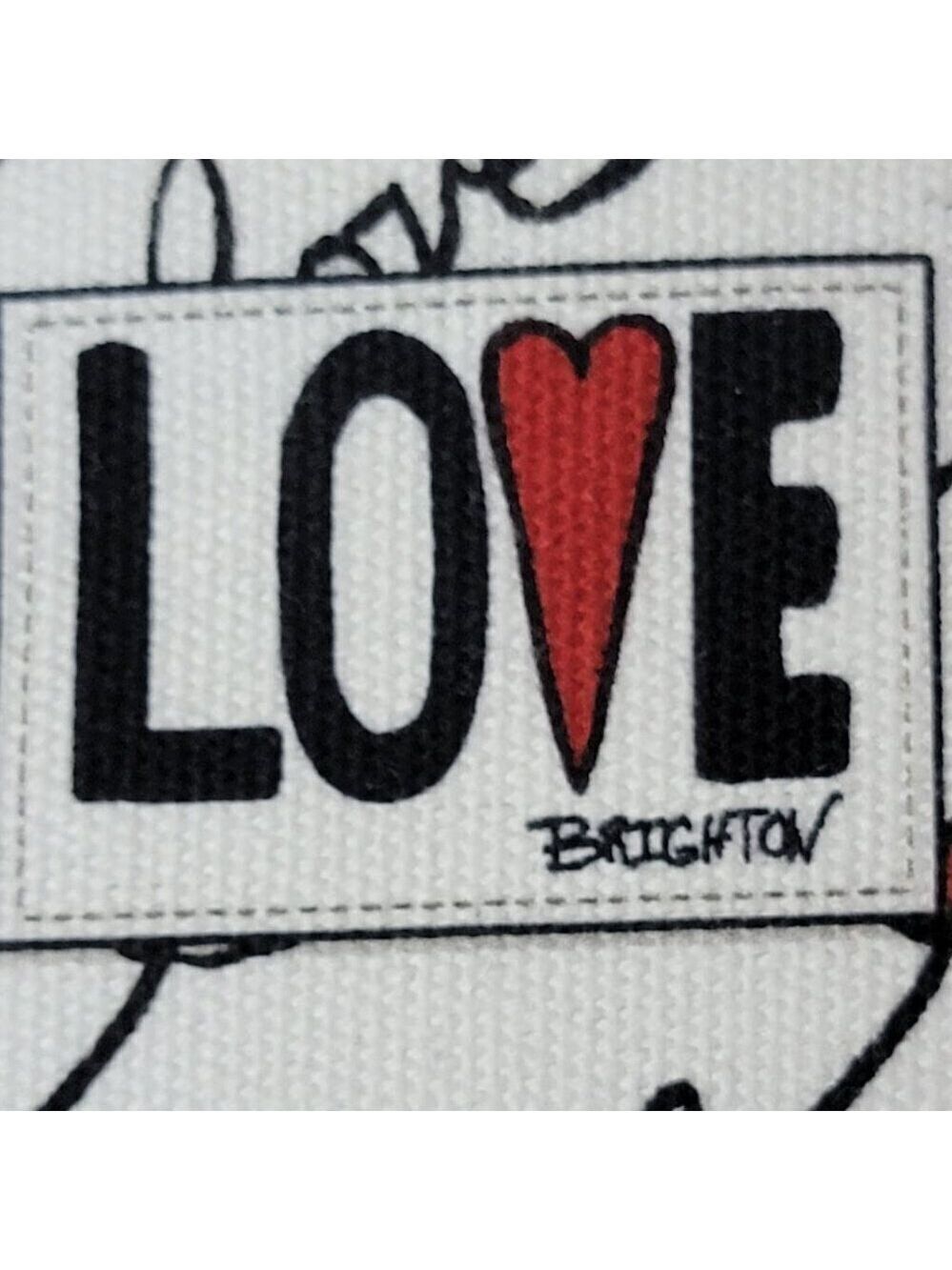 Brighton "LOVE SCROLL" Canvas Crossbody Bag - Picture 2 of 11